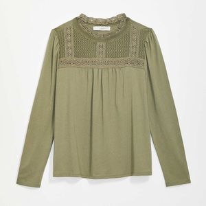 NWT Loft Lace Yolk Top